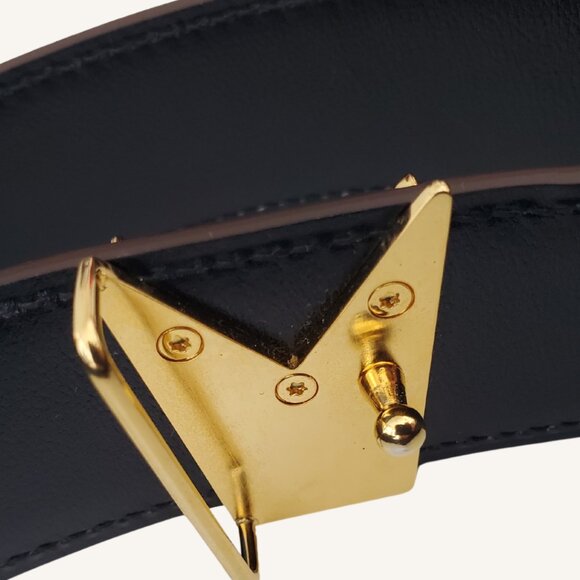M.A.M.A. Crown Collection Women\'s Taupe Leather Golden Buckle Belt main image 4